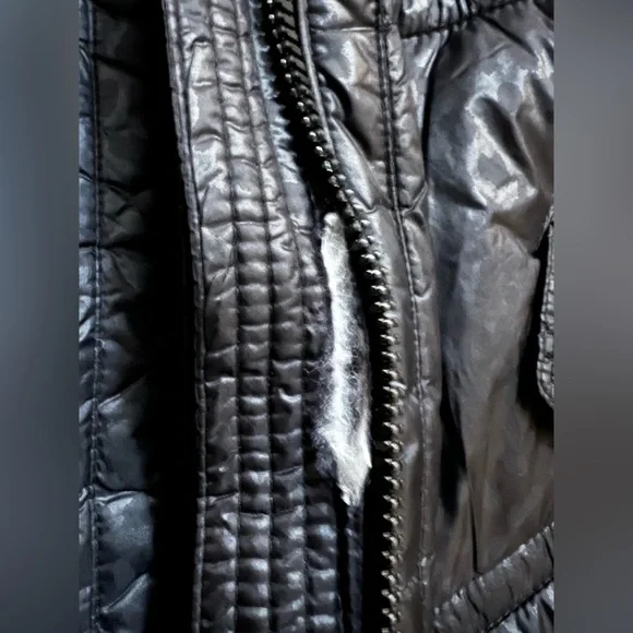 Michael Kors Womens Down Puffer Coat, Black w/leopard Print Size 2XL RN 79675 - Picture 14 of 15